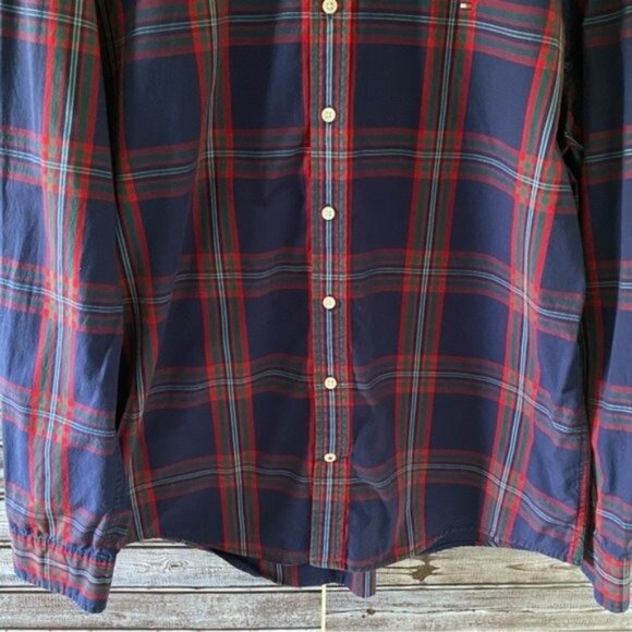 Tommy Hilfiger‎ Men's Plaid Long-Sleeved Button-Down Shirt Size XXL - Picture 4 of 9
